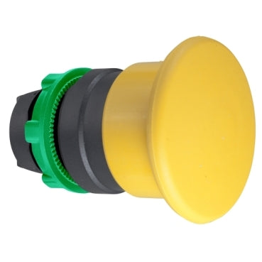 Schneider Harmony XB5, Mushroom push button head 40mm, plastic, yellow, 22mm, spring return