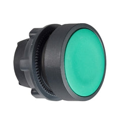 Schneider Head for non illuminated push button, Harmony XB5, XB4, green flush pushbutton 22mm mm unmarked