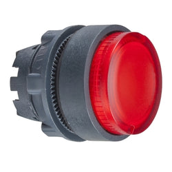 Schneider Head for illuminated push button, Harmony XB5, XB4, red projecting pushbutton 22mm mm integral LED