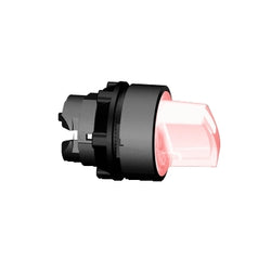 Schneider Harmony XB5, Illuminated selector switch head, plastic, red, 22mm, integral LED, 2 positions, stay put