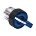 Schneider Head for illuminated selector switch, Harmony XB5, XB4, blue 22mm mm 3 position stay put