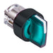 Schneider Head for illuminated selector switch, Harmony XB5, XB4, green 22mm mm 3 position spring return