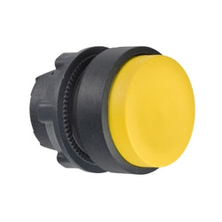 Schneider Head for non illuminated push button, Harmony XB5, XB4, yellow projecting pushbutton 22mm mm spring return unmarked