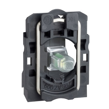 Schneider Complete body/light block assembly, Harmony XB5, XB4, white light with body/fixing collar integral LED 12 V