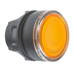 Schneider Head for illuminated push button, Harmony XB5, XB4, orange flush pushbutton 22mm mm spring return BA9s bulb