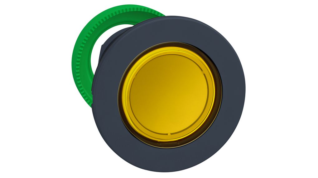 Schneider Yellow Built in flush, Illuminated pushbutton heads (?30mm m