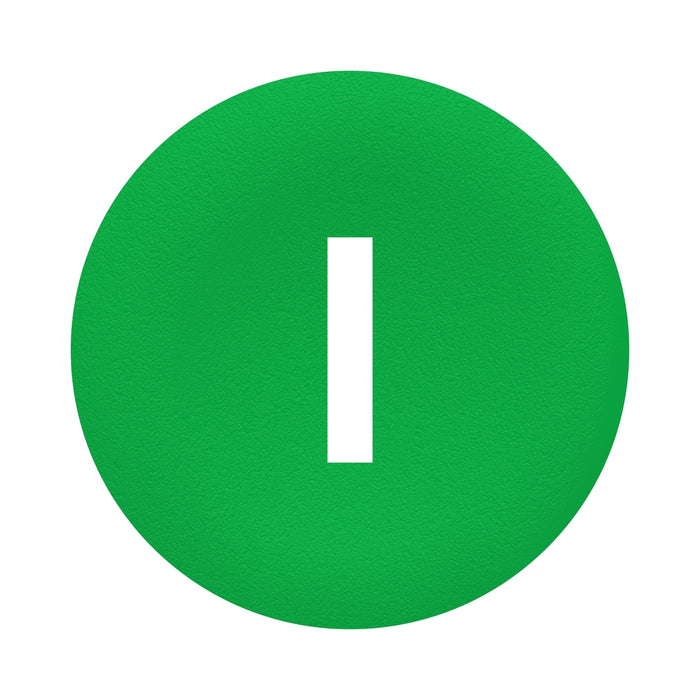 Schneider green cap marked I for rectangular multiple-headed pushbutton 22mm