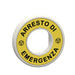 Schneider ILL. RING 230V 1 RED FIXED LED TEXT ARRESTO DI EMERGENZA WITH LOGO YELLOW LABEL