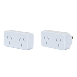 CDL Dynamix Double Adaptor Horizontal White 2pc