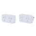 CDL Dynamix Double Adaptor Horizontal White 2pc