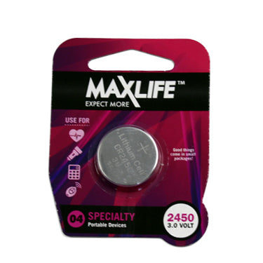 Maxlife Battery CR2450 Lithium Button Cell 1pc