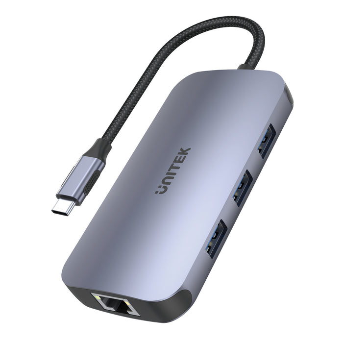 CDL Unitek 9-in-1 USB 3.1 Multi-Port Hub with USB-C Connector, Includes 3x USB- A Ports,1x USB-C Port,1x HDMI 4k@60Hz Port