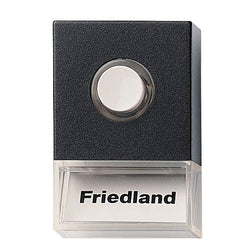 Friedland CHM0051 BLACK PUSHLITE BELL PUSH LIGHTED Simx