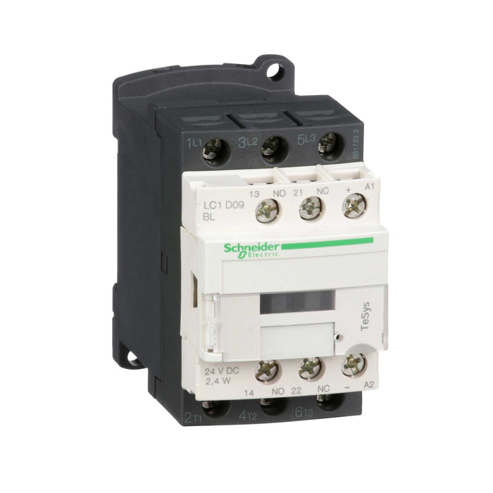 Schneider Contactor 9A NO+NC 2.4W 24V DC