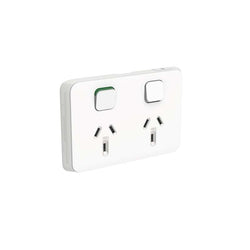 Iconic Socket Sw Horiz Twin 10A 250V VW 3025-VW