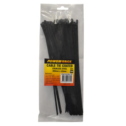 Powerforce Cable Tie 316SS Coated 300mm x 4.6mm 100pk