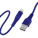 PROMATE 1.2m MFI Certified USB-A to Lightning Data & Charge Cable Blue