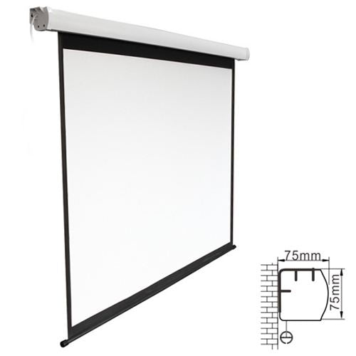 CDL Brateck 135" Electric Projector Screen With Remote Fiberglass