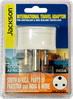 Jackson Travel Adaptor For NZ To South Africa Parts of India