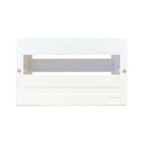 Tradesave  Surface Mounted DIN Rail Enclosure. 12 pole. Moulded base with 35mm DIN Rail. Screwed lid. Pole fillers.