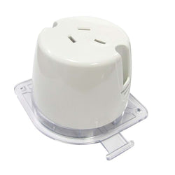 Tradesave Single Plug Base Socket Bright white Heat Treated Plastic