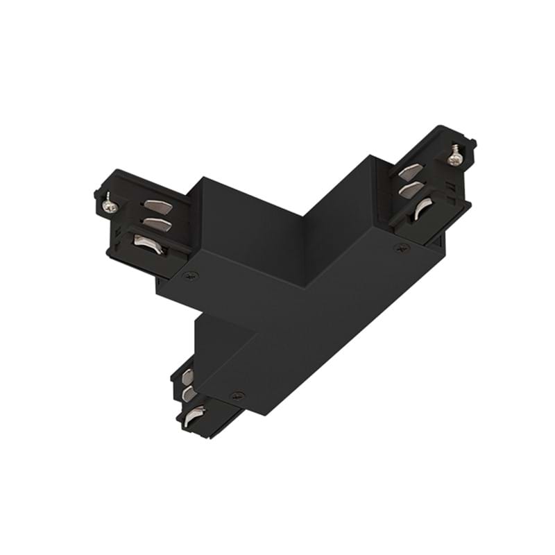 TRACK 3 CIR T CONNECTOR EARTH RIGHT-BLACK | Scott Electrical